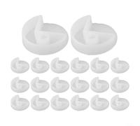 2050pcs Plastic Wall Mounting Clips and Screws Kit for Frameless Mirror Fixing on Walls, Cabinets, Doors with Secure Glass and Panel Holding (A 20pcs)