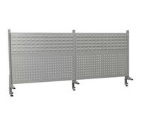 Loops 2055mm Back Panel Assembly - Suitable for ys02562 Steel Industrial Workbench in Metallics Loops Metallics