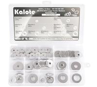 205Pcs Fender Washers, 304 Stainless Steel Washers for Bolts Assortment, M3 M4 M5 M6 M8 M10 M12 for Home Car Industrial