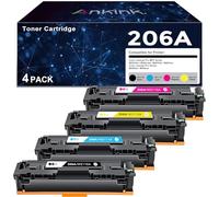 206A Compatible Toner Cartridge with Chip Replacement for HP 206X HP206A for Color Laserjet Pro MFP M283fdw M283cdw Pro M255dw M255nw M283 M255 | W2110A| W2110A(Black Cyan Yellow Magenta, 4-Pack Set)