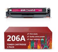 206A Toner Cartridges Black (with Chip) Works with HP Color Pro MFP M283fdw M283cdw, Pro M255dw M255nw, MFP M282nw M283 M282 M255 Printer,M-With chip