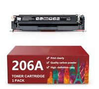 206A Toner Cartridges Black (with Chip) Works with HP Color Pro MFP M283fdw M283cdw, Pro M255dw M255nw, MFP M282nw M283 M282 M255 Printer,BK-With chip