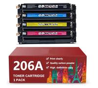 206A Toner Cartridges Black (with Chip) Works with HP Color Pro MFP M283fdw M283cdw, Pro M255dw M255nw, MFP M282nw M283 M282 M255 Printer,Set-With chip
