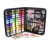 206Pcs Portable Sewing Kit Home Travel Case Needles Thread Scissors Set Box