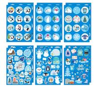 206pcs Winter Stickers, Winter Wellness Holiday Stickers with Snowman Christmas Tree Penguin Hello Winter Door Stickers for Kids Party Favors for Envelopes Cards Crafts Decoration