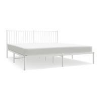 (207 x 187 x 90.5 cm, with headboard) vidaXL Metal Bed Frame with Headboard Bedroom Metal Platform Bed Base Bedstead