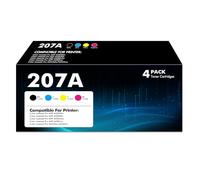207A 207X 4er Pack Toner Compatible for HP 207A 207X for HP Color Laserjet Pro MFP M283fdw M255dw M282nw M283fdn M283 M282 M255 W2210A W2211A W2212A W2213A Black Cyan Yellow Magenta With Chip