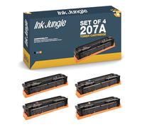 207A / 207X Black / Cyan / Magenta / Yellow / Multipack Compatible Toner Cartridges With Chip For HP M255dw M255nw M282nw M283fdn M283fdw Printers Replaces HP 207A or 207X (Set of 4 207A, 4)