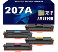 207A 207X Toner Cartridge With Chip Multipack for HP Color LaserJet Pro MFP M283fdw M255dw M283fdn M282nw M255nw W2210A W2211A W2212A W2213A With Chip Ink - Black Cyan Yellow Magenta