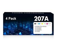 207A 207X MFP M283fdw Toner Cartridges Compatible for HP 207A 207X Colour Laserjet Pro MFP M283FDW M283FDN M255DW M282NW M255NW W2210A W2210X W2211A W2212A W2213A Black Cyan Yellow Magenta 4-Pack