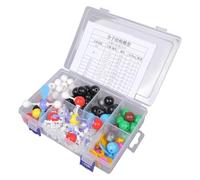 207Pcs Chemistry Molecular Model Set for Biochemistry Study with 79 Atoms 18 Electron Clouds 110 Connectors for Students Portable Model Set