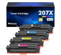 207X 207A Compatible for HP M283fdw Toner Cartridge With Chip 4-PK | Color Laserjet Pro MFP M255dw M282nw M283fdn M255nw W2210X W2211X W2212X W2213X M283 M255 M282 Black Cyan Yellow Magenta