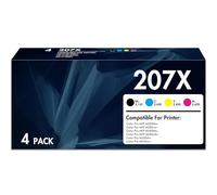 207X 207A Toner Cartridge compatibile for HP 207X Color LaserJet Pro MFP M283fdw M255dw M282nw M283fdn M283CDW M255nw W2210X W2211X W2212X W2213X - Black Cyan Yellow Magenta With Chip 4-Pack