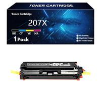 207X 207A Toner Cartridge With Chip for HP 207X 207A W2210X W2211X W2212X W2213X Color Laserjet Pro MFP M283fdw M255dw M282nw M283fdn M255nw M283 M255 M282 Printer,Black-1 Pack