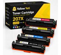 207X Compatible Toner Cartridges with Chip Compatible for HP 207X W2210X 207X Toner Cartridge Compatible for HP Color LaserJet Pro M255dw, M255nw, M282nw, M283fdn (Black Cyan Yellow Magenta)