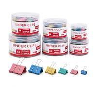 208 PCS Binder Clips Assorted Sizes, Metal Large Binder Clips Bulk, Colored Binding Paperwork Clamp for Paper, 6 Size Clips Office Supplies for Business and School