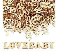 208 Pcs Mini Wooden Letters for Crafts - 15mm Wooden Alphabet Letters, Scrabble Letter, Small Craft Letter A-Z for DIY, Decoration, Early Learning