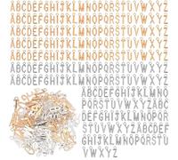 208 Pcs Small Alphabet Letter Charms Silve Gold Zinc Alloy A-Z Letter Alphabet Pendants Initial Charms for Jewelry Making Necklace Bracelet Earings Craft DIY Women Handicraft Lovers Gifts
