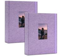 208 Photos Polaroid Photo Album Fits Fujifilm Instax Mini 12, 11, 9, 8, 40 Cameras Compatible with Polaroid Snap, Z2300, SocialMatic Instant Cameras ZIP Instant Printer, Purple 2 Pack