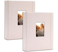 208 Photos Polaroid Photo Album Fits Fujifilm Instax Mini 12, 11, 9, 8, 40 Cameras Compatible with Polaroid Snap, Z2300, SocialMatic Instant Cameras ZIP Instant Printer, Beige 2 Pack