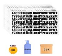 2080pcs Letters Stickers, 10 Sheets Vinyl Alphabet Stickers Small Uppercase & Lowercase Self-Adhesive Stick 1/2 Inch Letters Poster Board Decals Scrapbook Classroom (Black)