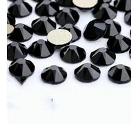 2088 Non Hotfix DIY Crystal Nail Art Decorations 8 Big 8 Small Strass Rhinestones Flat Back Stick-On Nails for Nail Art-Jet-SS16-1440Pcs