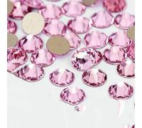 2088 Non Hotfix DIY Crystal Nail Art Decorations 8 Big 8 Small Strass Rhinestones Flat Back Stick-On Nails for Nail Art-Light Rose-SS16-1440Pcs