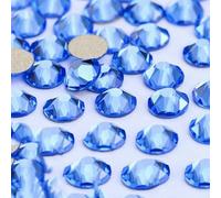 2088 Non Hotfix DIY Crystal Nail Art Decorations 8 Big 8 Small Strass Rhinestones Flat Back Stick-On Nails for Nail Art-Light Sapphire-SS16-1440Pcs
