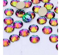 2088 Non Hotfix DIY Crystal Nail Art Decorations 8 Big 8 Small Strass Rhinestones Flat Back Stick-On Nails for Nail Art-Green Volcano-SS10-1440Pcs