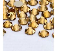 2088 Non Hotfix DIY Crystal Nail Art Decorations 8 Big 8 Small Strass Rhinestones Flat Back Stick-On Nails for Nail Art-Light Colorado Topaz-SS30-288Pcs