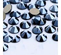 2088 Non Hotfix DIY Crystal Nail Art Decorations 8 Big 8 Small Strass Rhinestones Flat Back Stick-On Nails for Nail Art-Shiny Black-SS16-1440Pcs