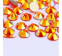 2088 Non Hotfix DIY Crystal Nail Art Decorations 8 Big 8 Small Strass Rhinestones Flat Back Stick-On Nails for Nail Art-Sun AB-SS30-288Pcs