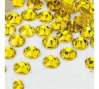 2088 Non Hotfix DIY Crystal Nail Art Decorations 8 Big 8 Small Strass Rhinestones Flat Back Stick-On Nails for Nail Art-Citrine-SS20-1440Pcs