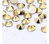 2088 Non Hotfix DIY Crystal Nail Art Decorations 8 Big 8 Small Strass Rhinestones Flat Back Stick-On Nails for Nail Art-Aurum-SS10-1440Pcs