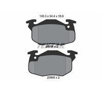 2090602 Textar Front Brake Pad Set Fits Citroen Peugeot Saxo 106 I Ii