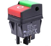 20A 125/250V Push Button Switch IP54 Waterproof Rocker Switch for High Pressure Washer Car Wash Machine Industrial Equipment For CE Certified ABS Housing 35x46.6x28mm