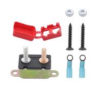 20a 12v Automatic Reset Bolt Circuit Breaker for Vehicle | Rustproof Shell Housing, 5-60 Second Thermal Reclosing, Red Protective Boot, Engine Bay Use