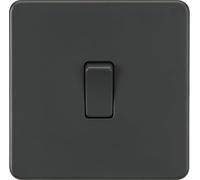 Knightsbridge SF8341AT Screwless 20A 1G DP Switch - Anthracite
