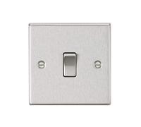 20A 1G DP Switch - Square Edge Brushed Chrome