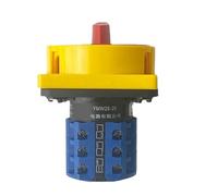 20A/25A Isolator Switch Two Positions 1/2/3 Poles Disconnect LW26GS 48x48mm 64x64mm Padlock Rotary Cam Selector 1Pcs(25A 1Pole 64mmPanel)