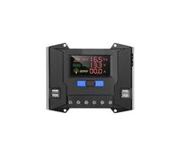 20A 30A 40A Solar Charge Controller 12V 24V PWM PV Charging Controller Regulator HD Colorful Screen with 4PCS USB Port(20A)