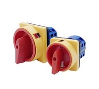 20A and 25A Off-ON 4 Poles Disconnect Isolator Switches LW26GS CA10 48x48mm 64x64mm Padlock Rotary Cam Switch(25A Panel)