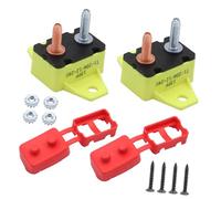 20A Automatic Resetting Breakers Electrical Protector For 12V 24V Systems Featuring Bolt On Mount Brackets 2pcs Automatic Reset Overcurrent Protector