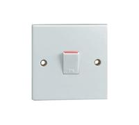 20A Double Pole Switch, White