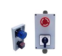 20A Forward Reverse Cam Switch, 3 Phase Rotary Motor Control Switch with 10A NC Emergency Stop Push Button, 1 Pc