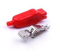 20A Insulated Clips for Electrical Testing, Voltage Wires with PVC Sheath, Red and Black 80mm - Pack of 2, 4, 10, 20, 40(2pcs)