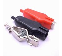 20A PVC-Sheathed Insulated Alligators Clip For Electrical Test Leads And Battery Connections, 75Mm Sleeve Length, Industrial-Grade(10pcs)