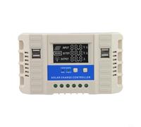 20a Solar Charge Controller 12v 24v Auto For Lead-acid Lithium Iron Phosphate Battery With 4 Usb Ports And Large Display Screen For Home Rv Boat System(60A)