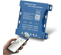 20A Solar Charge Controller with WiFi & Bluetooth, PWM 12V/24V/36V Car, 80V PV Input, App Setting for Lead Acid/LiFePO4/Lithium Batteries, Ideal for Motorhome/Home/Island Systems