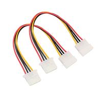 20cm 0.66ft Computer Molex 4 Pin Male To Floppy 4 Pin Female Cable For Personal PC IDE Power Extension Cord 2PCS 4 Pin Power Cord Female